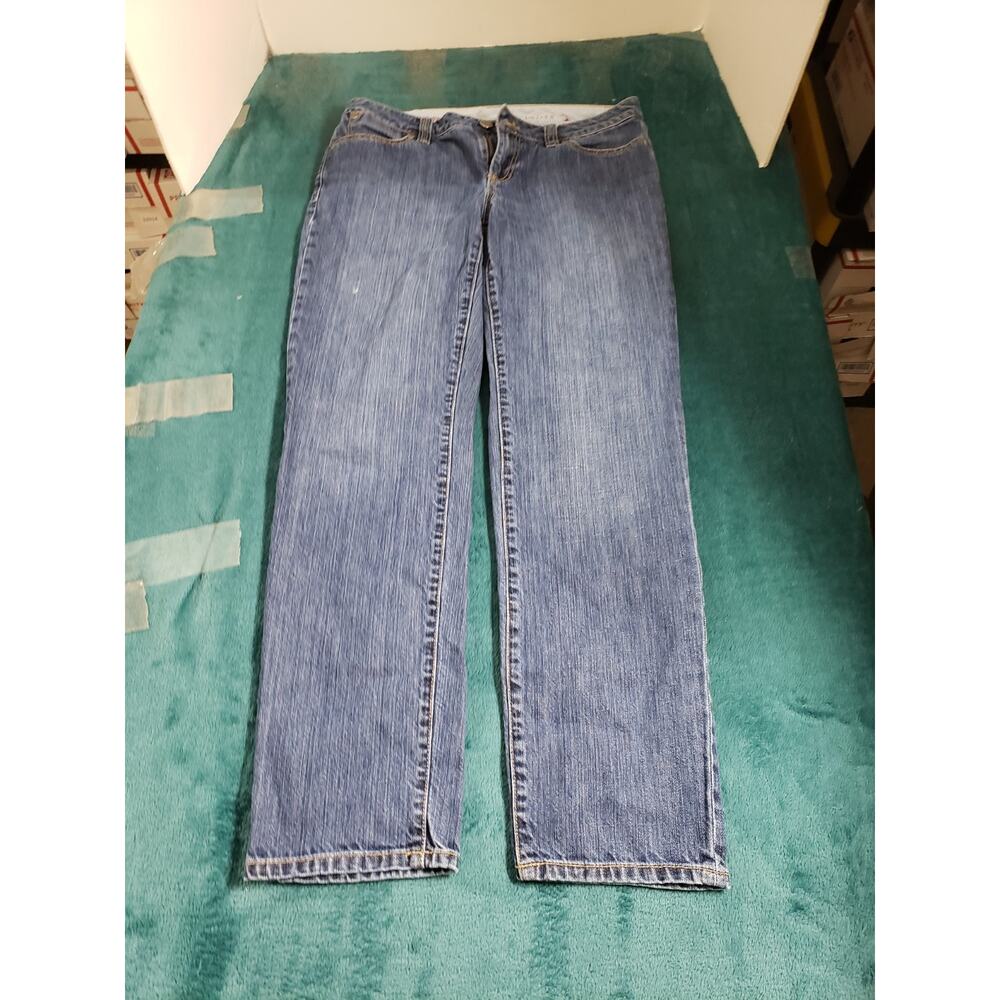 Talbots Jeans Size 4 Petite Womens Blue Stretch Pants Denim Mid Rise Boyfriend
